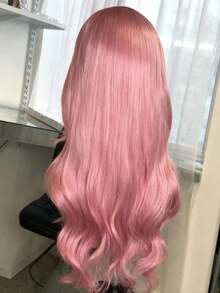 13x4 HD Transparent 180 Density Pink Body Wave Lace Front Wigs Human Hair Wigs Water Wave Lace Front Wigs Human Hair Deep Part Lace Wig Light Pink Colored Wigs Pre Plucked With Baby Hair - 粉色 - 查看 4