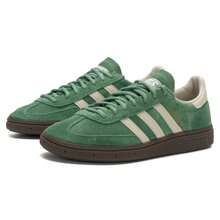 Adidas 男女通用經典休閒運動鞋 HANDBALL SPEZIAL 透氣舒適輕量復古訓練鞋 IG6192 - 綠/白 - 查看 7