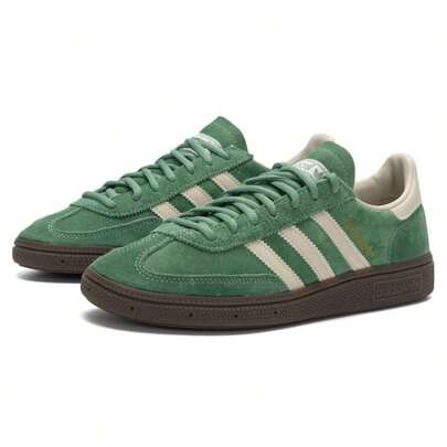 Adidas Giày thể thao trong nhà Unisex, chuyên dụng cho bóng ném, mũi chữ T, thiết kế cổ điển, màu xanh lá cây IG6192