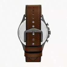 Fossil 男士石英表，三个子表盘和日期显示，白色/灰色表盘，棕色表带，商务休闲风格 FS5696/FS5815 - 灰色 - 查看 4