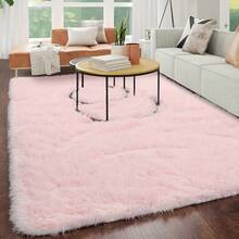 1 yard Version améliorée et plus épaisse, convient pour la chambre à coucher et le salon, Tapis de zone motif rose 4x6 pieds, Tapis moelleux et lavable, Tapis court moderne antidérapant, Créant une décoration esthétique et chaleureuse