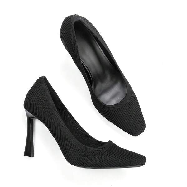 Frank Mully Damen Pumps mittlerer niedriger Absatz Fliegengewebter, bequemer Stoff