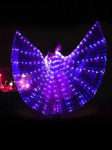 LED Luminous Wings Suitable For Stage Performance, Lighting Decor, Clothing Accessories, Holiday Gifts, Belly Dance Costumes, Festival Party Decor, Room & Home Decor, Theme Party Decor, Valentine's Day Decor, Also Applicable To Carnival Costumes And Performances - Glowing Wings - View 12