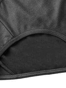 10pcs Black Silky Stretchy Triangle Panties, Breathable Moisture-Wicking Everyday Underwear