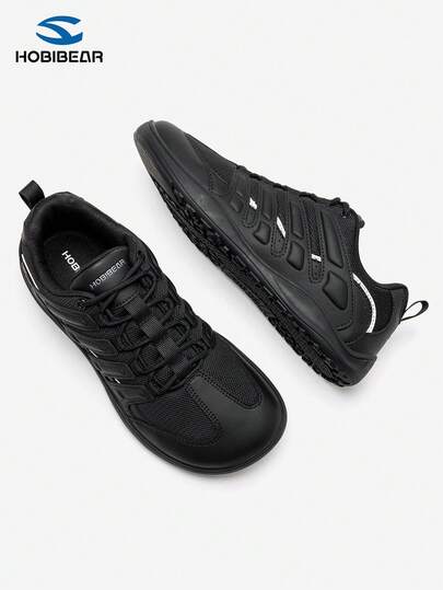 HOBIBEAR 轻便极简赤足跑鞋，零落差，宽鞋头设计，适合青少年、男士和女士，柔软橡胶鞋底，防滑，舒适透气，适合步行、徒步，四季皆宜。