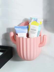 Porta-canetas minimalista nórdico em forma de cacto, caixa de armazenamento de mesa, vaso multifuncional adequado para pincéis de maquiagem, joias, pulseiras, chaves e outros itens pequenos, vaso de decoração para casa, ideal para banheiro e quarto (cor aleatória) - Multicolorido - Ver 12