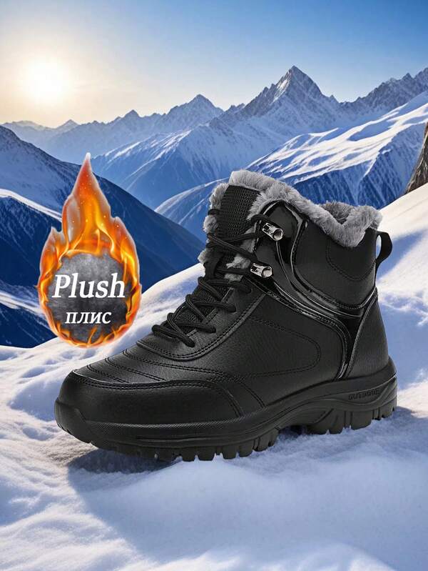 بوت ثلج للرجال، بوت شتوية كاجوال، بوت كاحل دافئة مبطنة بالفرو، بوت قتالية مبطنة للخارج، بوت تسلق جبلية للرجال، بوت دراجات نارية للخارج، بوت رياضية مقاومة للماء للرجال