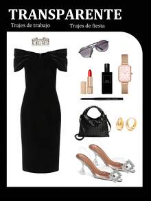 GlamourGrip Zapatillas de tacón elegantes con diamantes de imitación, tacones altos tipo slingback con diseño peep toe y tacón escultural, zapatos cómodos de mujer para fiesta o diario, tacones elegantes combinables con vestidos y ropa formal para citas, trabajo, vacaciones, Halloween y Navidad - transparente - Ver 10