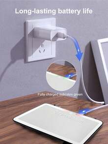Rechargeable Car Sun Visor Vanity Mirror With Light, 3 Dimmable Modes & Touch Control, Universal Makeup Mirror For Car Truck SUV. - A款 - 查看 9