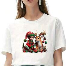 1pc/2pcs/3pcs Christmas& Deer Durable Washable DIY Heat Transfer Stickers, Applicable For T-Shirts, Pants, Hoodies, Backpacks - Home Clothing Design, Easy To Apply Heat Transfer Decals