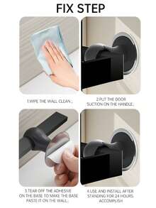 Made Of Silica Gel, It Operates With Low Noise. Equipped With An Adjustable Strap For Anti-Collision And A Strong Suction Cup, This Door Stopper Is Suitable For Use In School Dormitories, Offices, And Homes.