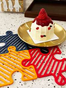 1pc Puzzle-Style Heat Insulation Mat, Interlocking Placemat, Heat Resistant Pad - Multicolor - View 4