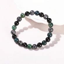 一条8毫米混合珠手链，包含黑玛瑙和黄虎眼石，波西米亚风格，可叠戴，蕴含疗愈石，有助于提升能量和智慧，适合青少年和成人，日常佩戴或节日礼物皆宜。 - 彩色 - 查看 12