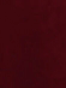 女士双排扣超大翻领插肩直筒宽松收腰长款防风外套，商务休闲秋季外套 - 酒紅色 - 查看 9