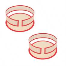 4pcs Reusable Non-Stick Silicone Baking Mat Set - Heat Resistant, For Cookies, Macarons, Bread, Pastries, Prevents Cake Sticking On Edges, Protects Cake Sides And Bottom, Suitable For Cheesecake, Macarons, Pizza Making