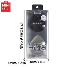 2pcs Classic Black & White Series Thick Double-Sided Air Cushion Makeup Sponge