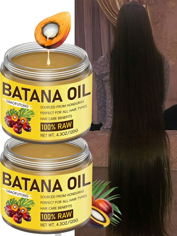 2-Pack Authentic Batana Oil - 4.3 Oz Per Bottle. This Pure Honduran Palo De Bálsamo Oil Is Rich In Botanical Extracts, Helping To Strengthen Roots, Eliminate Split Ends, And Provide Long-Lasting Frizz Control. The Lightweight, Non-Greasy Formula Nourishes Hair, Improves Curl, And Leaves Hair Thicker, Stronger, And Healthier. Suitable For Both Men And Women. - Yellow - View 6
