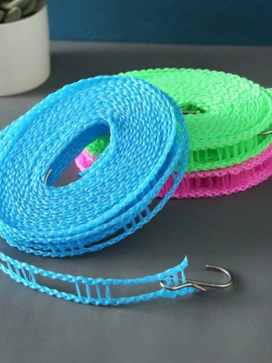 1 pieza Tendedero retráctil portátil, tendedero de camping ajustable, secadora de ropa interior/exterior, artículo del hogar. Esta cuerda de tender elástica y expansible es adecuada para el patio trasero, las vacaciones y el balcón del hotel, es conveniente de llevar, una opción ideal para acampar en vacaciones, un imprescindible para vacaciones, accesorio de viaje, esencial para vacaciones de verano. - Multicolor - Ver 1