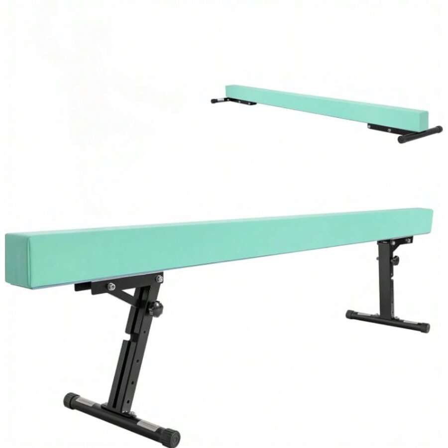 Gymnastics Beam With 5 Heights Adjustable 8ft Balance Beam Home Gym Equipment For All Gymnastic - Green - View 1