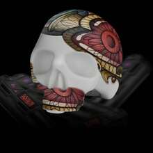 DQFART Modello di teschio in silicone per pratica di tatuaggi, pelle finta per tatuaggi da 3 mm, forniture per tatuaggi, adatto per principianti e artisti del tatuaggio