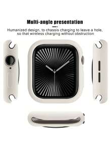 Compatible With Apple Watch Strap And Compatible With Apple Watch Case , Nylon Watch Band Watch Case Compatible With Apple Watch SE/11/10/9/8/7/6/5/4/3/2/1 Series, Ultra 3 2 1, Adjustable Elastic Sporty & Fashionable Breathable For Apple Watch Band Women , For Apple Watch Case Cover Starlight Soft TPU Case (No Screen Protector), 38mm40mm41mm42mm44mm45mm46mm49mmS10/11-42mm For Apple Watch Acesories,For Apple Watch Band - Apricot - View 6