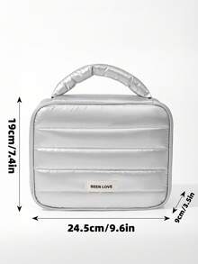 1 Túi đựng mỹ phẩm mùa đông mềm mại cho nữ, màu trơn, cỡ lớn, túi đựng đồ trang điểm du lịch, đồ dùng vệ sinh cá nhân, quà tặng thiết yếu, túi đựng đồ có khóa kéo, phụ kiện, túi đựng móng tay, trang trí phòng, túi xách, túi trang điểm, du lịch, túi đựng đồ trang điểm, quà tặng cho nữ, quà Giáng sinh, ý tưởng quà tặng cho nữ, túi nhỏ, túi đựng mỹ phẩm, đồ dùng du lịch thiết yếu - Bạc - Xem 13