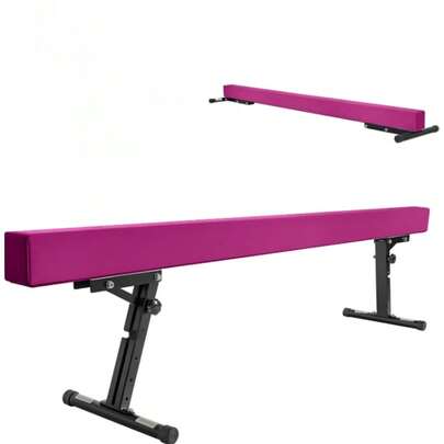 Gymnastics Beam With 5 Heights Adjustable 8ft Balance Beam Home Gym Equipment For All Gymnastic