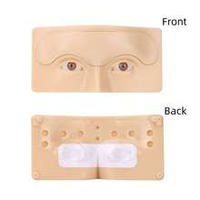 1 Set Reusable 3D Makeup Practice Silicone Face & Eye Makeup Training Pad, Silicone Material, Suitable For Makeup, Eyelash, Tattoo Training - Multicolor - View 4