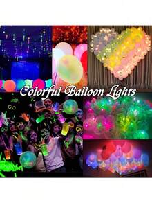 100pcs Battery Powered LED Balloon Lights - Extra Long Lasting, Round Ball Lights, Suitable For Latex Balloons, Paper Lanterns, Christmas, Halloween, Weddings And Festivals, Party Decorations, Balloon Decor, Holiday Lighting, Durable Illumination - Multicolor - View 10