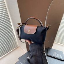 A Popular Solid Color Fabric Bag Dragon Box Bag For Women, Single Shoulder, Crossbody, Handheld, High-End Nylon Dumpling Bag - 3 - Xem 5