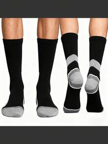Unisex Professional Sports Socks, Outdoor Cycling Running Basketball Football Athletic Socks, Comfortable Moisture-Wicking Breathable Long Crew Socks - Multicolor - View 2