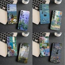 Claude Monet Cat Impressionism Waterlily compatible with Apple  15 16 Plus 13 11 12 Pro Max X XR ProMax 15+ 16Plus 16E Cover Case, Cover compatible with funda  17 pro max, funda  17 pro, funda  17, funda  16, funda  16 pro max, funda  15 - 10 - Ver 5