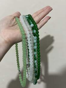 1/7/14 piezas/Set Collar ajustable con cuentas de cristal, adecuado para hombres y mujeres, joyería de mujer, adecuado para uso diario y regalo perfecto