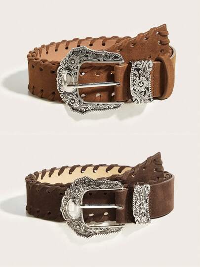 1pc Women's Belt, Korean Fashion Decorative Braided Rope Waist Belt, Versatile For Jeans