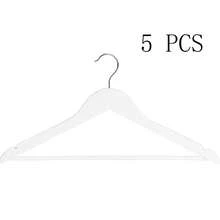 White Solid Wood Non-Slip Coat Hangers, High Quality Solid Wood Coat Rack, Thickened And Load-Bearing Without Deformation Non-Slip Groove Design, Collar Protection, Coat, Suit, Shirt, Light Luxury Wardrobe Storage Device