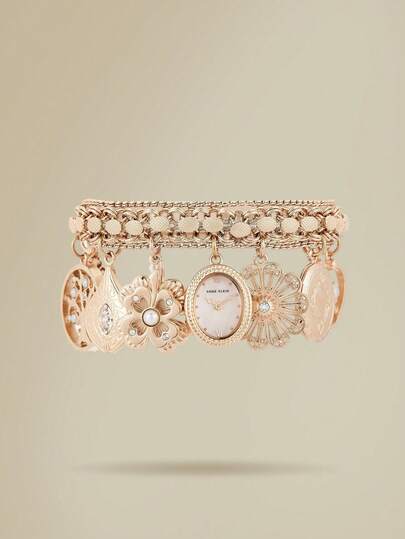 Anne Klein Women Analog Watch Diamond Dial Slim Stainless Steel Strap Quartz Watch