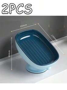 Leichte und luxuriöse Seifenaufbewahrungsbox, mit starken Saugnäpfen, die stabil und langanhaltend sind, und einem integrierten Ablaufdesign, geeignet zum Aufbewahren von Seife im Badezimmer