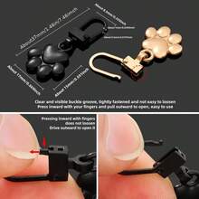 5/10/20pcs Dog Paw Metal Zipper Pulls, DIY Replacement Keychain Suitable For Luggage, Wallets, Jackets, Backpacks, Etc. - Multicolor - View 5
