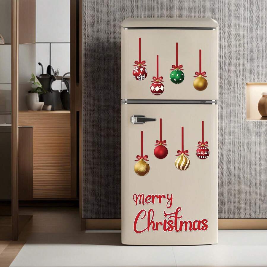 21pcs Classic Christmas Garage Themed Refrigerator Magnets, Fridge Decor Stickers, Cute Decorative Magnets For Office, Kitchen, Cabinets, Personalized Creative Magnetic Fridge Magnets, Kitchen Accessories Christmas Fridge Decor Gift - Multicolor - View 1