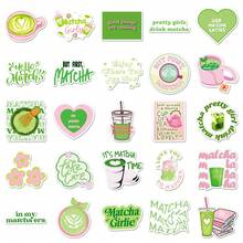 50张卡通贴纸，抹茶女孩主题，充满正能量，励志涂鸦贴纸，美观防水乙烯基贴纸，适用于日记本、电脑、剪贴簿、行李箱、水瓶、手机等。 - 彩色 - 查看 3