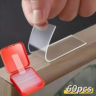 Reusable Multifunctional Double-Sided Tape (With Box), Strong Adhesion, High Resistance, Detachable, Washable Without Leaving Traces, Suitable For Home Decoration, Party Decoration, Photo Decoration, Posters, Photo Frames And Other Scenes Of Pasting And Fixing Wall Stickers Room Decor Wall Decor Wall Sticker Bedroom Decor Kitchen Decor