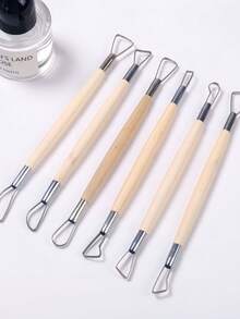 6pcs Ceramic Clay Sculpting Double-Headed Carving Tools Set, Polymer Clay Modeling Craft Tools