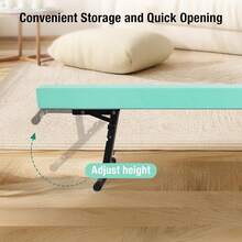 Gymnastics Beam With 5 Heights Adjustable 8ft Balance Beam Home Gym Equipment For All Gymnastic - Green - View 2