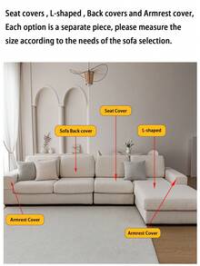 1 Vỏ bọc đệm ghế sofa chống trượt bằng vải Jacquard sang trọng, mềm mại và thân thiện với da, thân thiện với thú cưng, vỏ bọc ghế sofa chống trầy xước, phù hợp với ghế sofa kết hợp hình chữ L và ghế sofa 1/2/3/4 chỗ ngồi (bán riêng lẻ), đa năng cho mọi mùa - Màu be - Xem 11