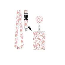 一套（证件夹+卡套+挂绳）蓝色证件套，带伸缩绳的证件卷轴，医疗助理配件，带可拆卸挂绳，耐用钥匙扣，带姓名标签的竖式卡套，适用于护士、教师、学生、办公室、女性、男性、医生、员工，护士节礼物 - 蓝色听诊器 - 彩色 - 查看 13