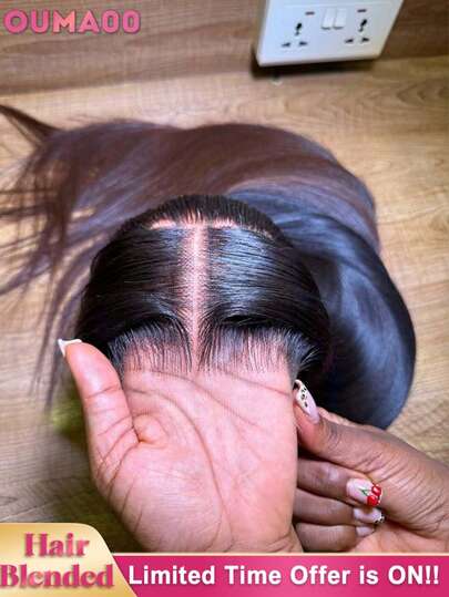 8-34 Inch 200% Density 5x5 Straight Wig Brazilian Virgin Hair Human Blended Hair HD Lace Closure Wigs Pre Plucked With Baby Hair Straight Wig 13*4 HD Lace Frontal Wigs For Women Glueless Straight Human Blend Hair Wig Natural Color No Glue Needed Beginner Friendly