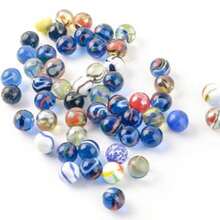 Pequeñas canicas coloridas de cristal, 80 unidades, juego para niños, 15 mm, canicas para máquina de juegos, decoración de plantas, pista de canicas - Multicolor - Ver 4