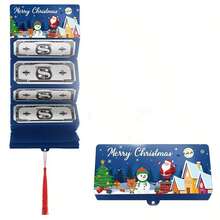 1pc Santa Claus Dollar Bill 10-Slot Red Envelope Gift Bag, Christmas Holiday Party, Gift Cash Money Box, Christmas Decoration, Christmas Party Favor, Holiday Party Gift - Multicolor - View 8