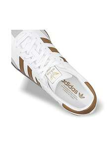 Adidas SAMBA OG 经典复古休闲男士运动鞋吸汗透气百搭纯色标志易洗速干运动户外跑步日常上学男款白色/卡其色 JH8796 - 白色/卡其色 - 查看 6