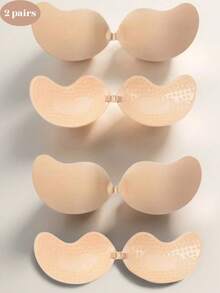 2 件装隐形无肩带聚拢文胸，低背露背文胸 - 适合搭配连衣裙、婚纱、日常穿着 - 彩色 - 查看 29